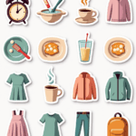 Daily Routine Icons - Sticker Sheet v13